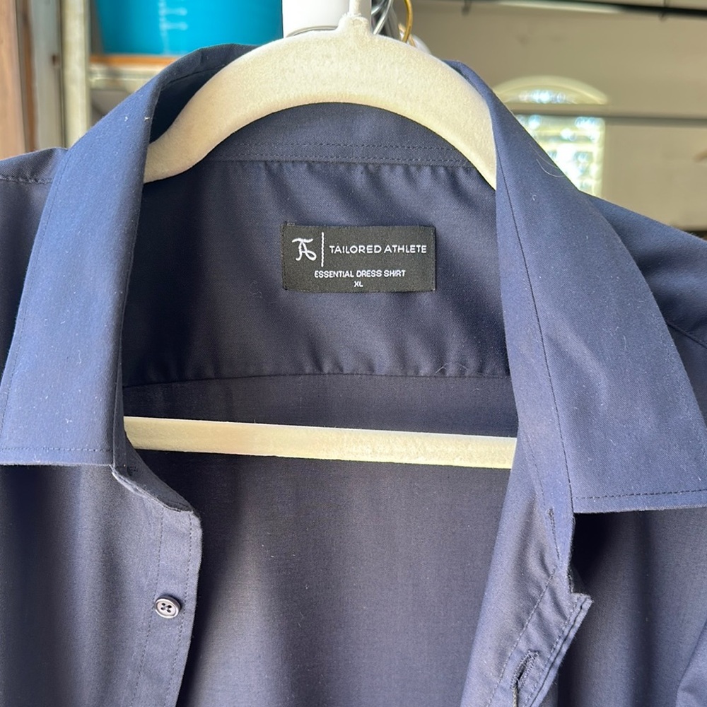 Tailored Athlete Blue Dress Shirt Business Casual
